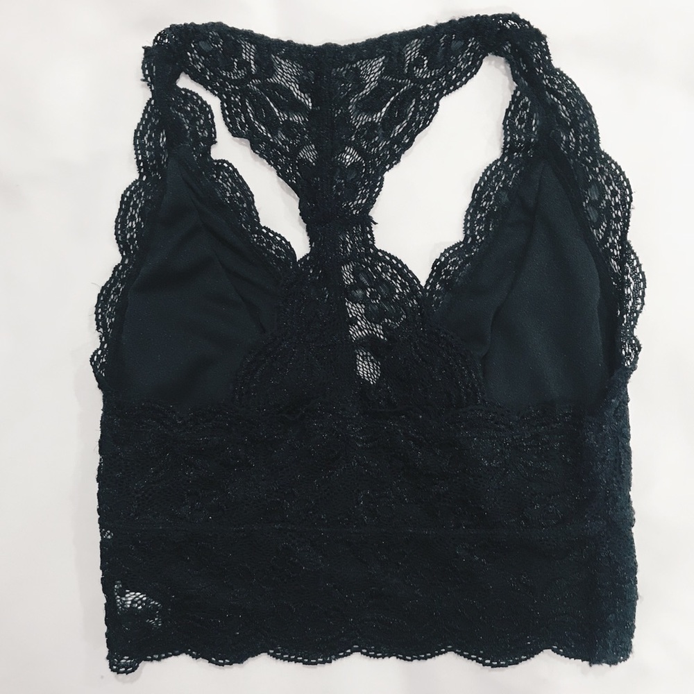 SOLD: Me to We Black Lace Longline Bralette - Picture 3 of 6